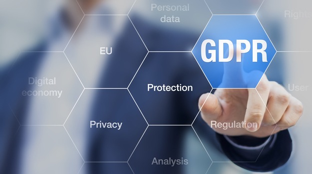 GDPR General Data Protection Regulation for European Union concept, security of personal information and identity on internet